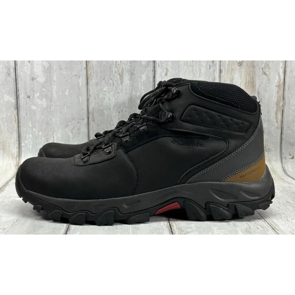 Columbia Newton Ridge Plus II Waterproof Hiking Boots Men's 12 Black Shark